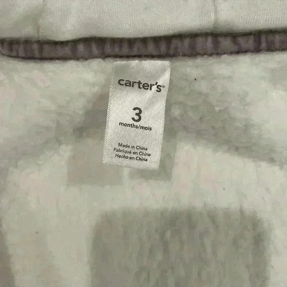 Carter’s Sherpa Bear Suit Infant Size 3 Months White - Picture 6 of 8